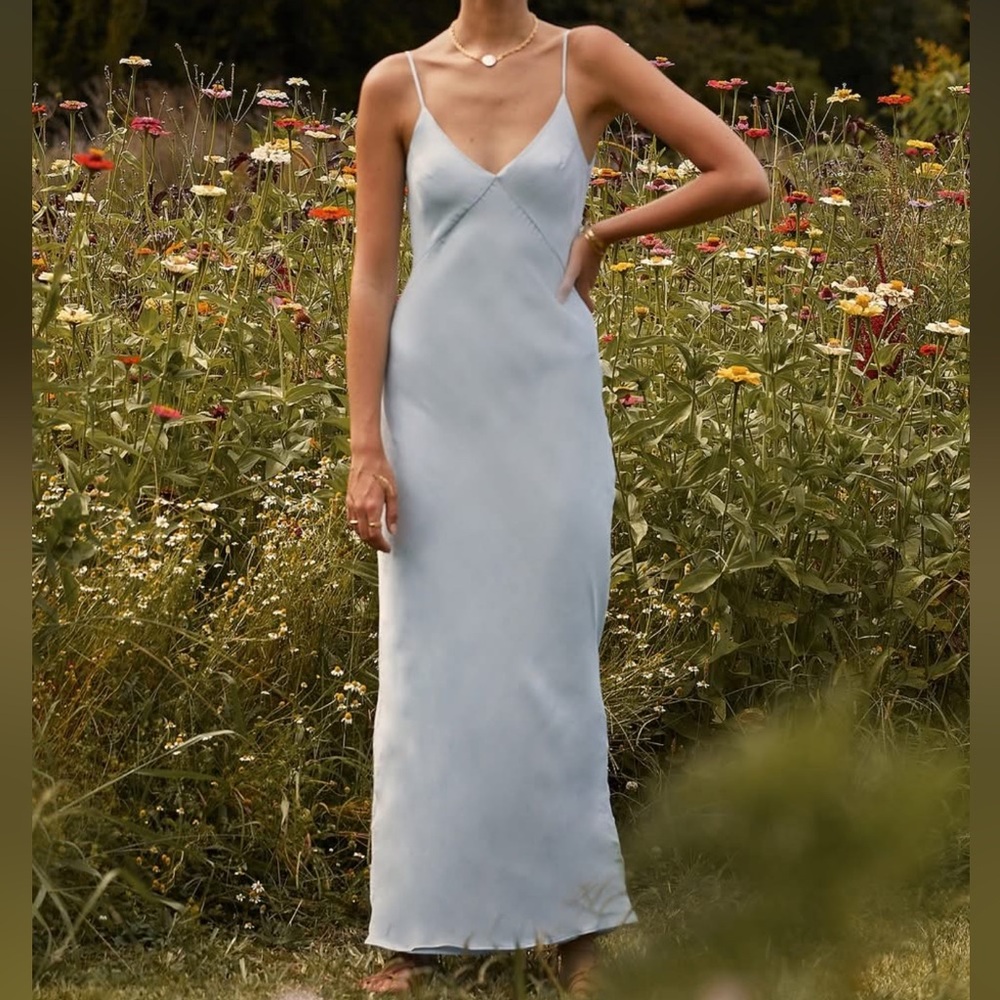 DISSH Baby Blue Satin Dress